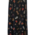 Vintage 90s Black Funky Wacky Weird Fashion MIDI Skirt Animal Print size 4 Photo 0