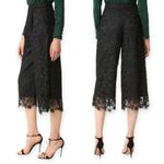 Diane Von Furstenberg  | Size 2 | DVF Holly Lace Wide Leg Cropped Pants in Black Photo 1