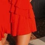 fab'rik Red Ruffle Dress Photo 0