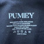 PUMIEY Black Bodysuit Women's L Long Sleeve Mock Neck Stretchy Snap‎ Closure Size L Photo 2