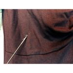 Vertigo Paris Y2K Blouse Women M Brown Rayon Twisted Surplice V Neck LS FLAW Photo 6