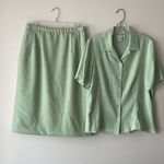 Pendleton 100% Silk Skirt Suit Size 12 Color Light Green Career Formal Photo 0
