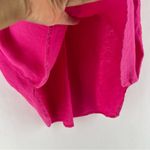 Mango Pink Linen Boxy Relaxed Fit Dolman Short Sleeve Button Down Shirt Photo 7
