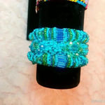 BEADED STRETCHY BELT WAISTBAND Blue Photo 2