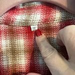 Boutique Flannel Shacket Shirt Jacket Red Tan Cream Plaid Tartan 2X Plus Size Unlined New Photo 3