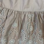 Moon River Beige Eyelet Ruffle Hem Midi Skirt Womens Medium Summer Photo 5
