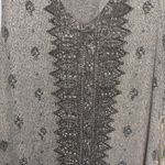 Vocal Apparel Mystic Shimmer Lace Tank in Beige Size Large Lightweight V Neck Photo 3