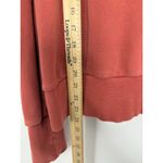Evereve Tyra Puff Sleeve Hoodie Rust Coral L Cotton Blend Cozy Casual Photo 6