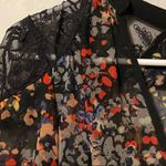Urban Outfitters Pins and‎ Needles Black Floral Abstract Sheer Dress Photo 1
