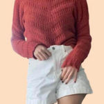 Moon & Madison burnt orange chunky knit sweater with roll neck 🔥 Red Photo 0