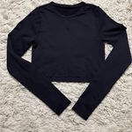 Garage Black Long Sleeve Athletic Wear Crop Top Size S Photo 3