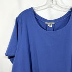 Jessica London  30W 32W Top 3X Blue Short Sleeve Tee Swing Trapeze A Line 412‎ Photo 2