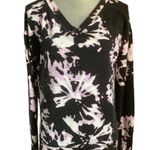 Athleta coaster luxe purple black tie dye print pullover casual sweatshirt Sz XS Photo 5