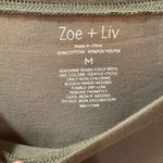 Zoe & Liv  Green Long Sleeve Shirt with Stripes Keep Dreaming Small NWT Photo 2