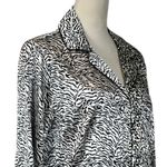 BB Dakota New Satin PJ Set Button Top Shorts Animal Print Women’s Size Medium Photo 7