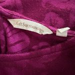 Soft Surroundings  Fuchsia Jacquard Long Sleeve Top Fall Cozy Berry Pink Large Photo 1