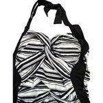 Dolfin One Piece Swimsuit Black White Women's Size 8 NWT Halter Photo 8