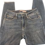 JustUSA Just USA Blue Skinny Jeans Denim Raw Hem Ankle Size 2P 26P READ Photo 0