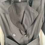 London Fog Black DOUBLE BREASTED HOODED TRENCH COAT WITH WAIST BELT Photo 8