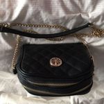 ENTRY Black Quilted Double  Crossbody w Gold accent Photo 0