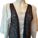 PPLA  Open Front Long Boho Knit Sleeveless Duster Cardigan, Sz S Photo 5