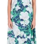 Roller Rabbit Roberta  Clovis Quinn Floral Hibiscus Tropical Midi Dress Size M Photo 0