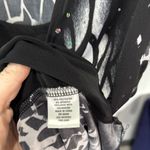 Dress Barn Black White Animal Print Short Sleeve Blouse Layered Bling W Large Photo 5