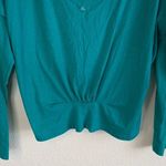 prAna Dragonfly Bianca V-Neck Knit Long Sleeve Top Teal Women’s Size Medium Photo 5