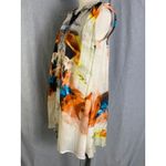 Âme Sœur Berlin Handmade Abstract Silk Blend Tunic Dress 10 Artwear Germany Orange Size 6 Photo 4