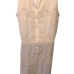 Karen Scott Gretchen Scott The Wave Sheath Dress White Sz. L Coastal Cruise Baby Shower Diva Photo 3