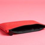 Ipsy  Red Faux Leather Masquerade Themed Cosmetic Glam Clutch Bag Photo 1