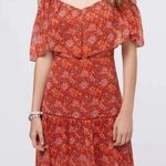 Rebecca Minkoff  Lynne Dress Floral Tiered Ruffle Dress Cold Shoulder Cutout Mini Photo 13