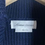 Lovers + Friends NWOT  Keeney Distressed Sweater Dress in Navy Blue Size S Photo 9