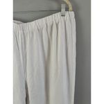 Cynthia Rowley  White Pull On Linen Blend Pom Pom Hem Pants Women’s Size 1X Photo 2
