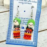 Muñekita Kitapena Mexican Worry Doll Handmade Earrings NWT Photo 1
