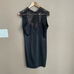 Lulus ‎ High Neck Lace Open Back Mini Dress in Black Size Large Photo 2