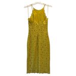 ZARA  Yellow Halter Neck Bodycon Midi Dress Photo 6