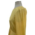 Maje  Roseau Jacquard Skater Dress Long Sleeve Yellow‎ Size 40 US Large Photo 7