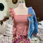 Boutique NEW Pink Eyelet Top Photo 9