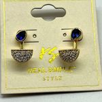 Real Simple RS blue and pave semi circle earrings style number R1211 Photo 11