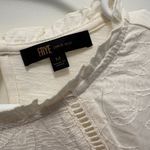 Frye Embroidered Yoke Tee Cream Size Medium – NWT Photo 3