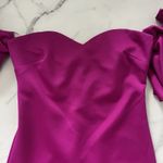 Jewel Badgley Mischka Rosette Mini Dress Pink Off The Shoulder Size 2 Cocktail Photo 6