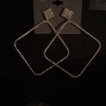 Badgley Mischka New Magnificent pave Diamond Shaped Earrings Photo 1