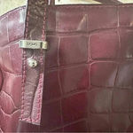 Vintage DESMO croc embossed Leather shoulder Bag Red Photo 7