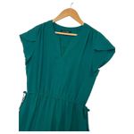 41 Hawthorn Dress Womens Small Green V Neck Flutter Sleeve Cinch Waist Lined Photo 4