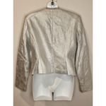White House | Black Market  Metallic Silver Tweed Zipper Blazer Size 8 NWT!! Photo 2