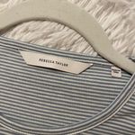 Rebecca Taylor  Ruched Striped Long Sleeve Tee in Blue White XS Photo 5