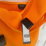 Bebe One Shoulder Bandage Dress Marigold Orange Ribbed Women’s Size Small Photo 4