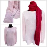 Calvin Klein Beach Night BARBIE  Ribbed Knit Pullover Sweater Pink Women’s S Photo 1