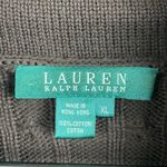 Ralph Lauren Vintage Lauren Women's Shawl Collar Cable Knit Cardigan Brown XL Photo 4